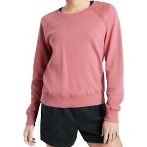 Athleta Sundown Sweatshirt Crew Neck Long Sleeve Oversized Pullover Glow Pink S
